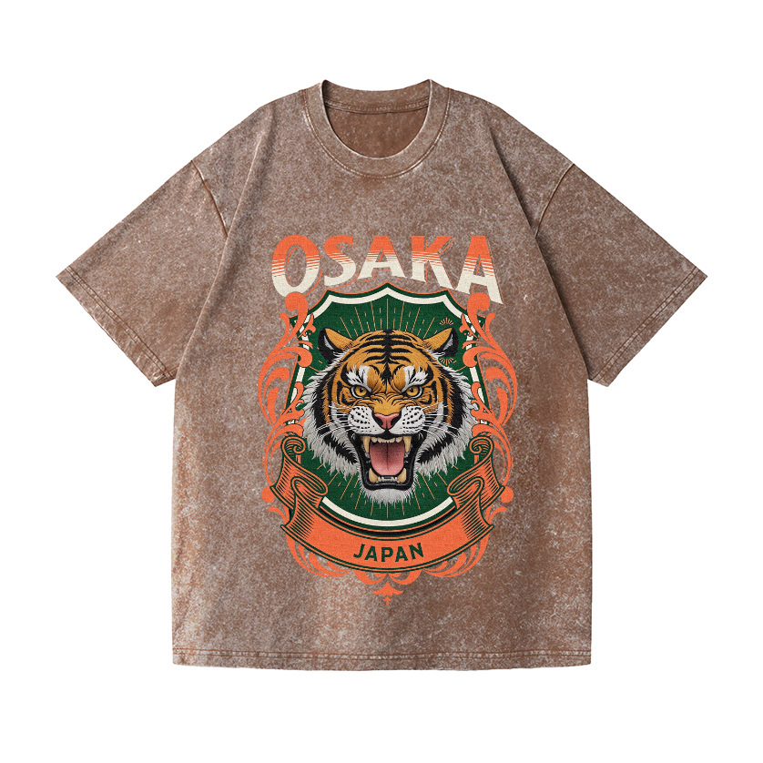 Osaka Tiger Vintage Wash Japanese Design T-Shirt