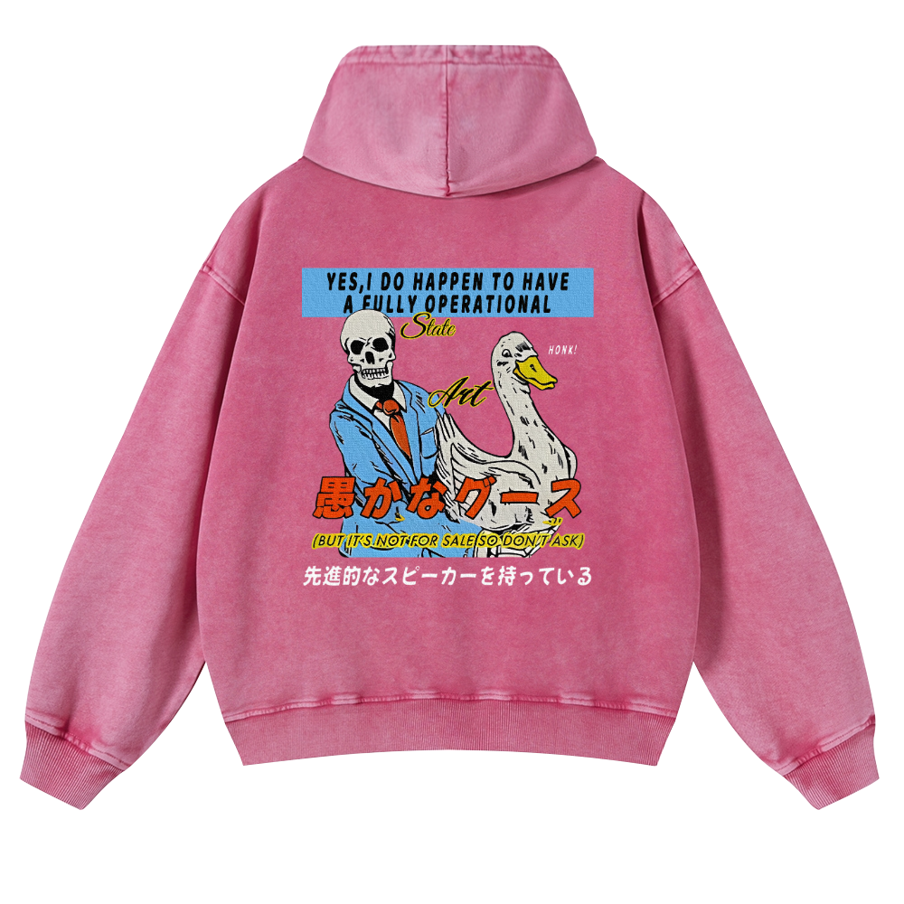 Goose Vintage Washed Cotton Back Art Hoodie