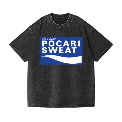 Pocari Sweat Vintage Wash Japanese Design T-Shirt