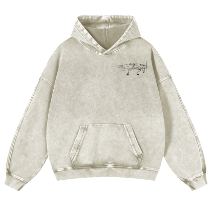 Tachibana Aircraft Vintage Washed Cotton Back Art Hoodie