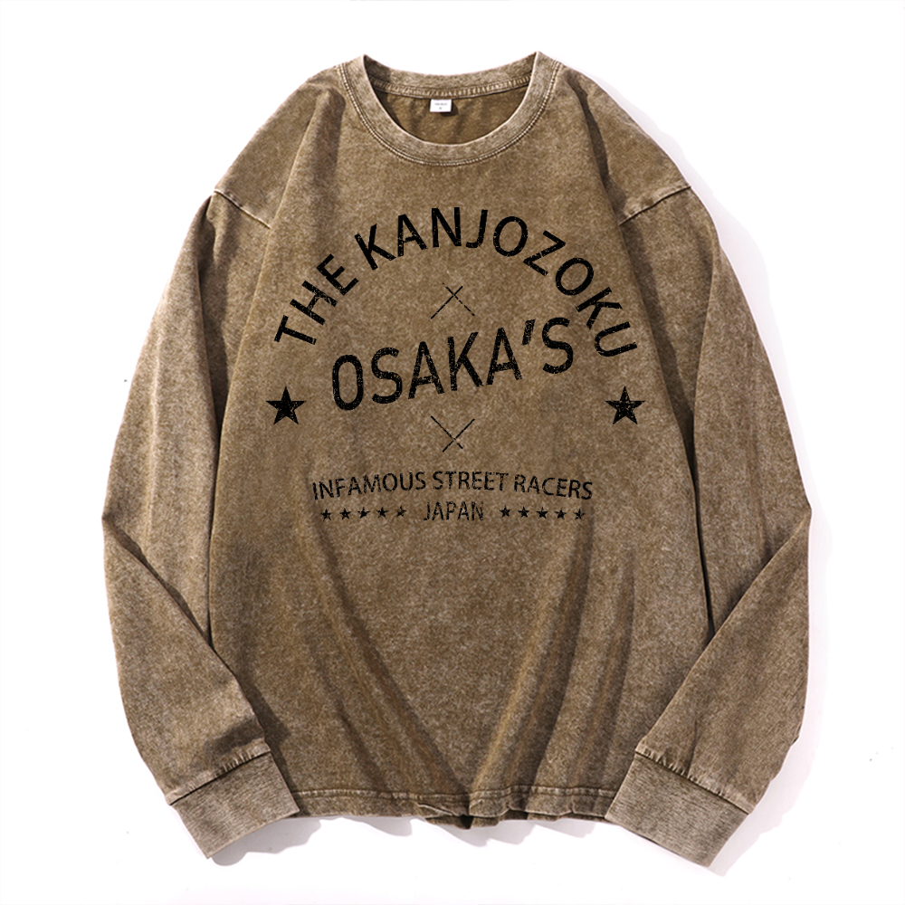 Osaka Vintage Cotton Wash Crewneck Sweatshirt