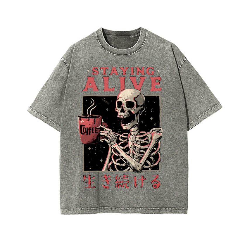 Vintage Wash Japanese Design T-Shirt