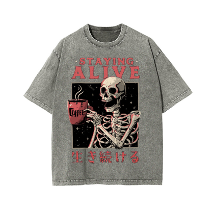 Vintage Wash Japanese Design T-Shirt