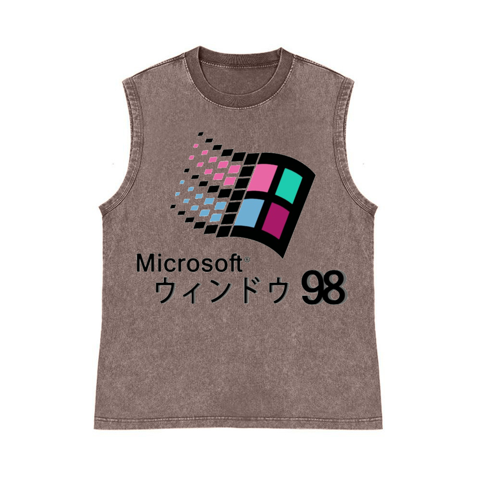Microsoft Windows 98 Pure Cotton Wash-Dyed Sleeveless Tank Top