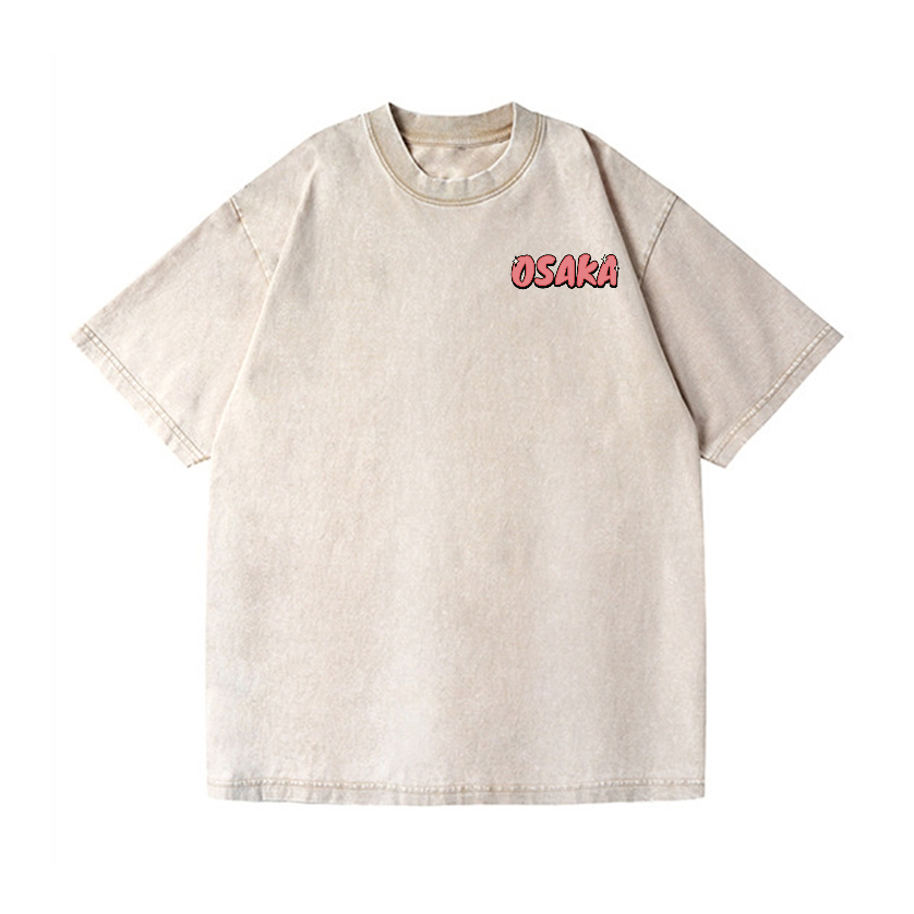 Osaka Tiger Vintage Wash Japanese Design Back Art T-Shirt