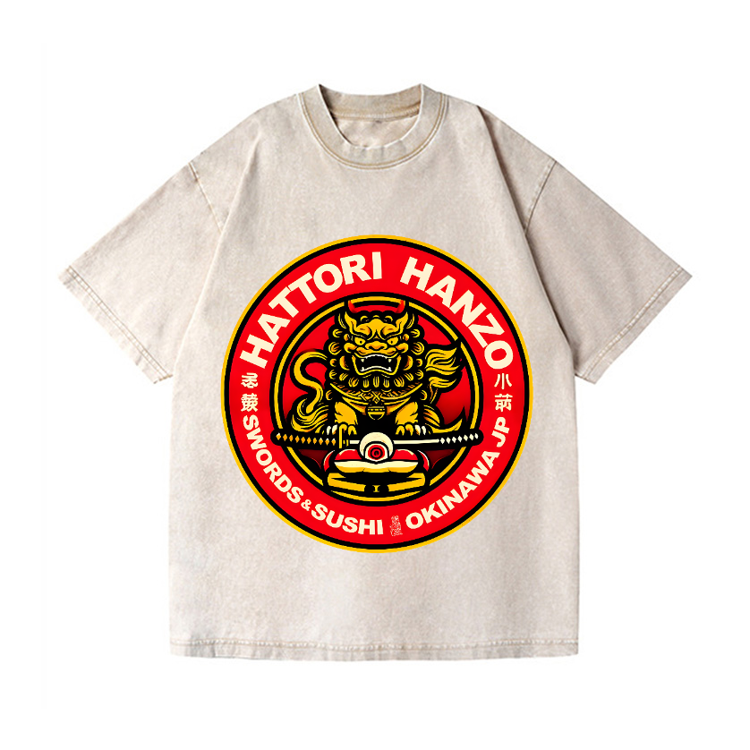 Okinawa Hattori Hanzo Vintage Wash Japanese Design T-Shirt