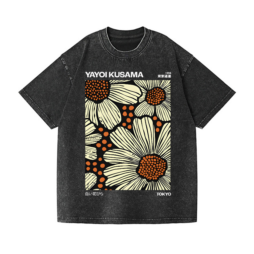 Yayoi Kusama Vintage Wash Japanese Design T-Shirt