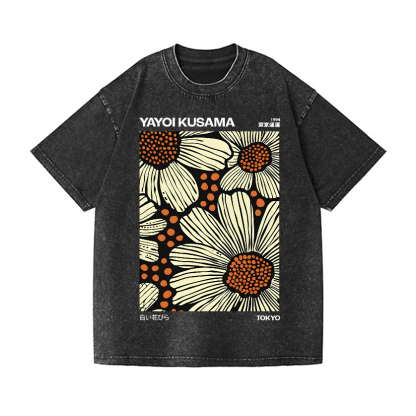 Yayoi Kusama Vintage Wash Japanese Design T-Shirt