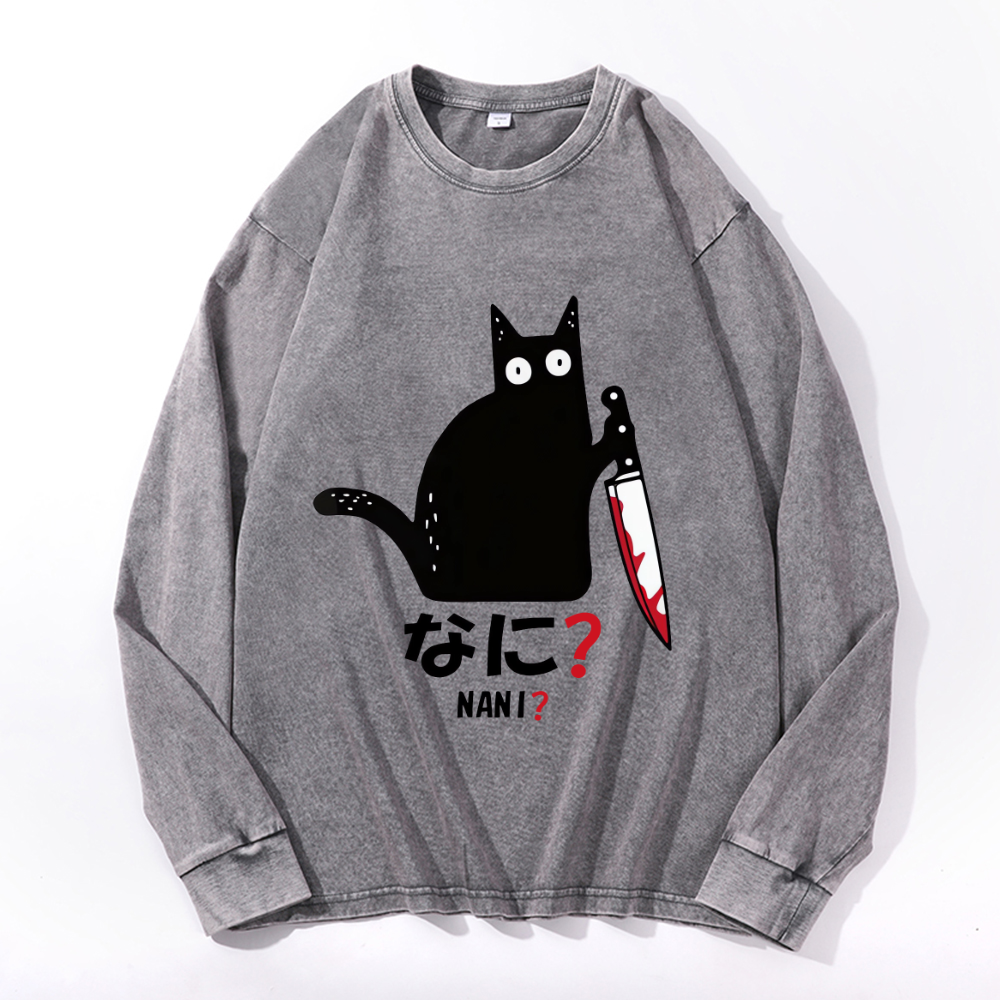 Vintage Cotton Wash Crewneck Sweatshirt