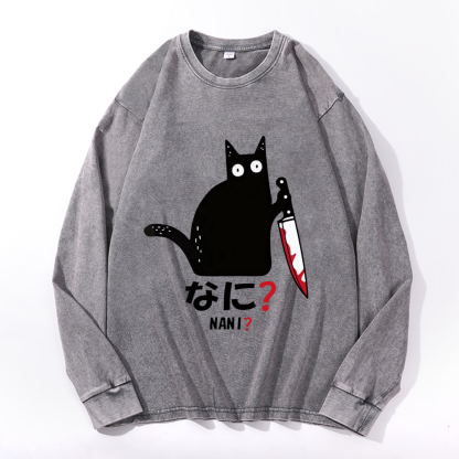 Vintage Cotton Wash Crewneck Sweatshirt