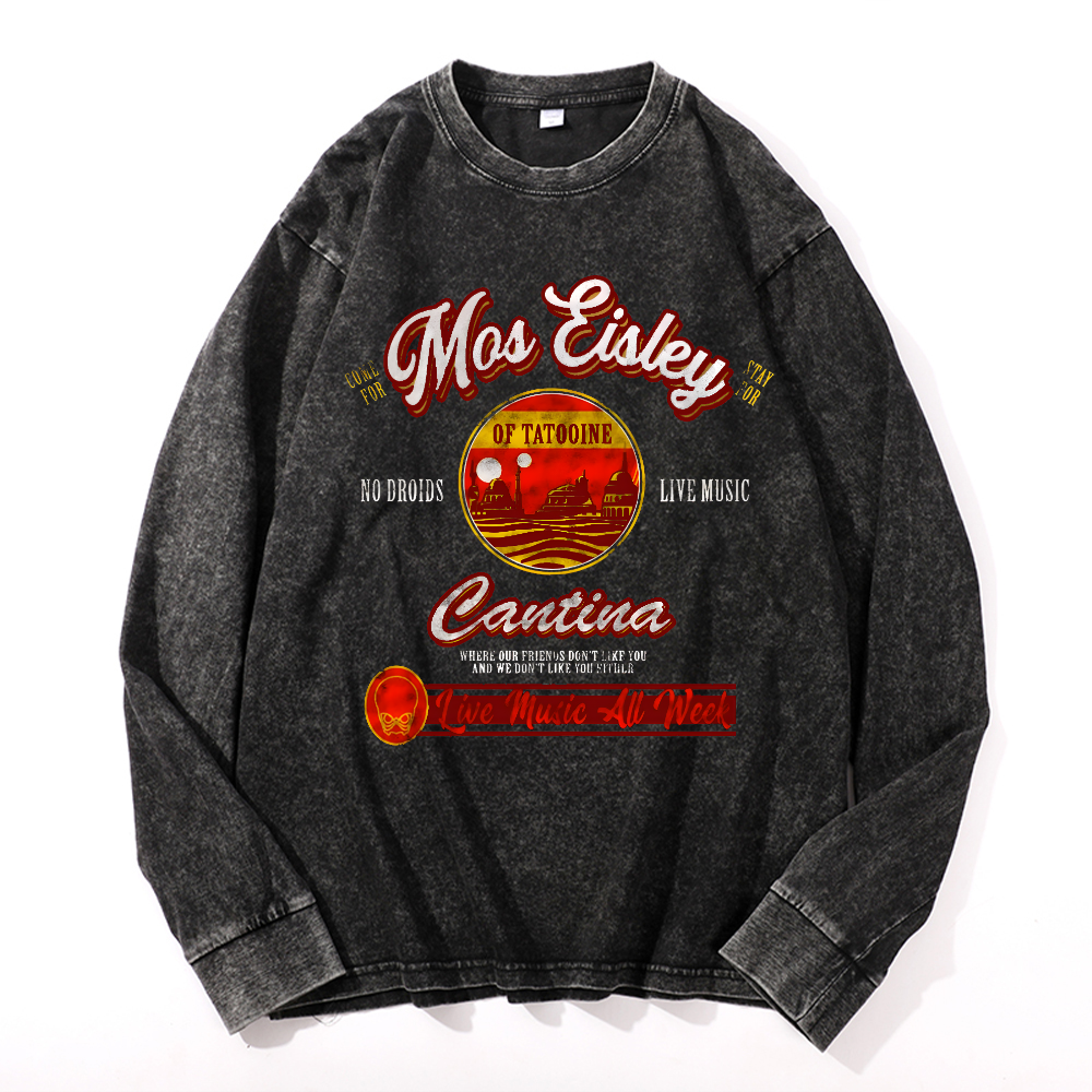 Mos Eisley Cantina Vintage Cotton Wash Crewneck Sweatshirt