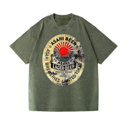Asahi Beer Vintage Wash Japanese Design T-Shirt