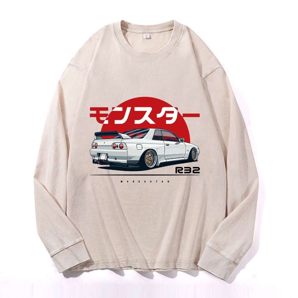 Vintage Cotton Wash Crewneck Sweatshirt