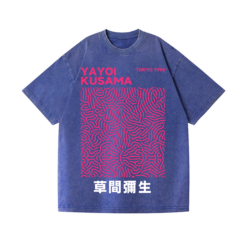 Yayoi Kusama Vintage Wash Japanese Design T-Shirt