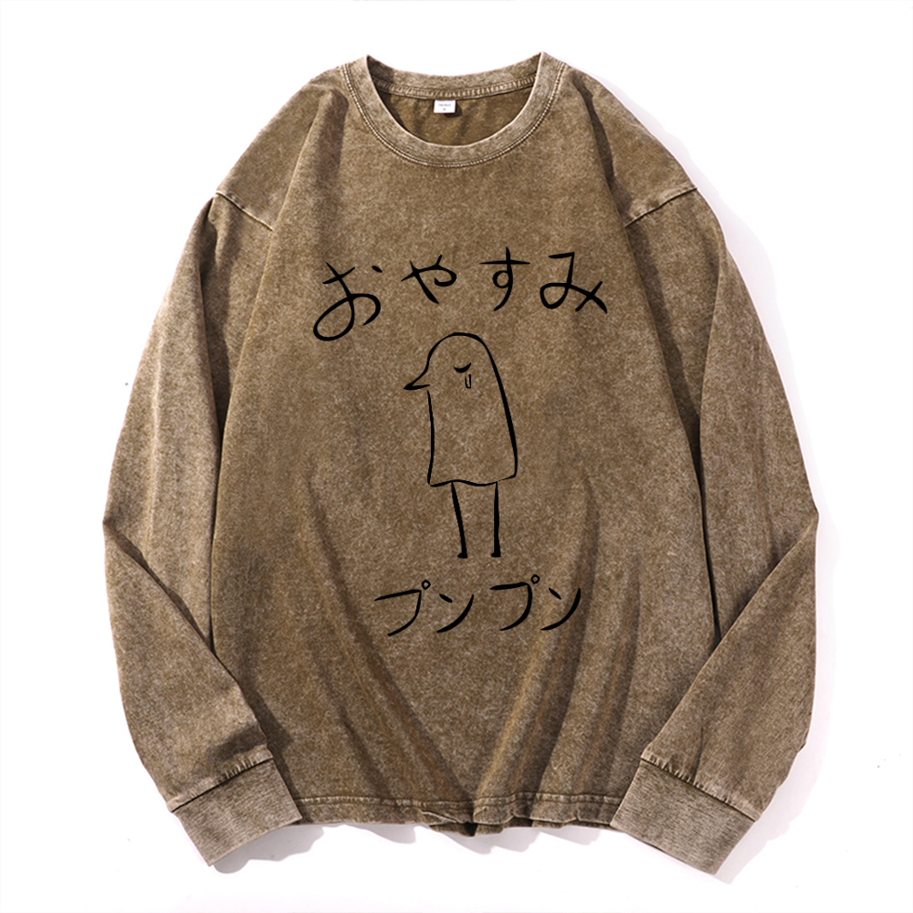 Vintage Cotton Wash Crewneck Sweatshirt