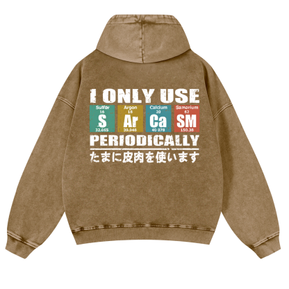 Sarcams Vintage Washed Cotton Back Art Hoodie