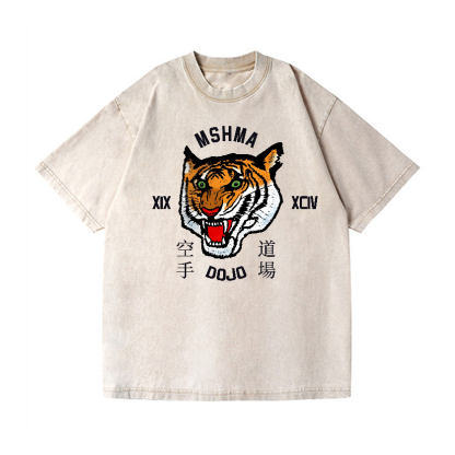 Mshma Dojo Tiger Vintage Wash Japanese Design T-Shirt