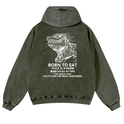 Dorohedoro Anime Vintage Washed Cotton Back Art Hoodie