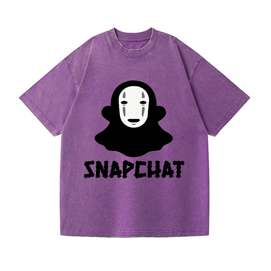 Ghibli No Face Snapchat Vintage Wash Japanese Design T-Shirt