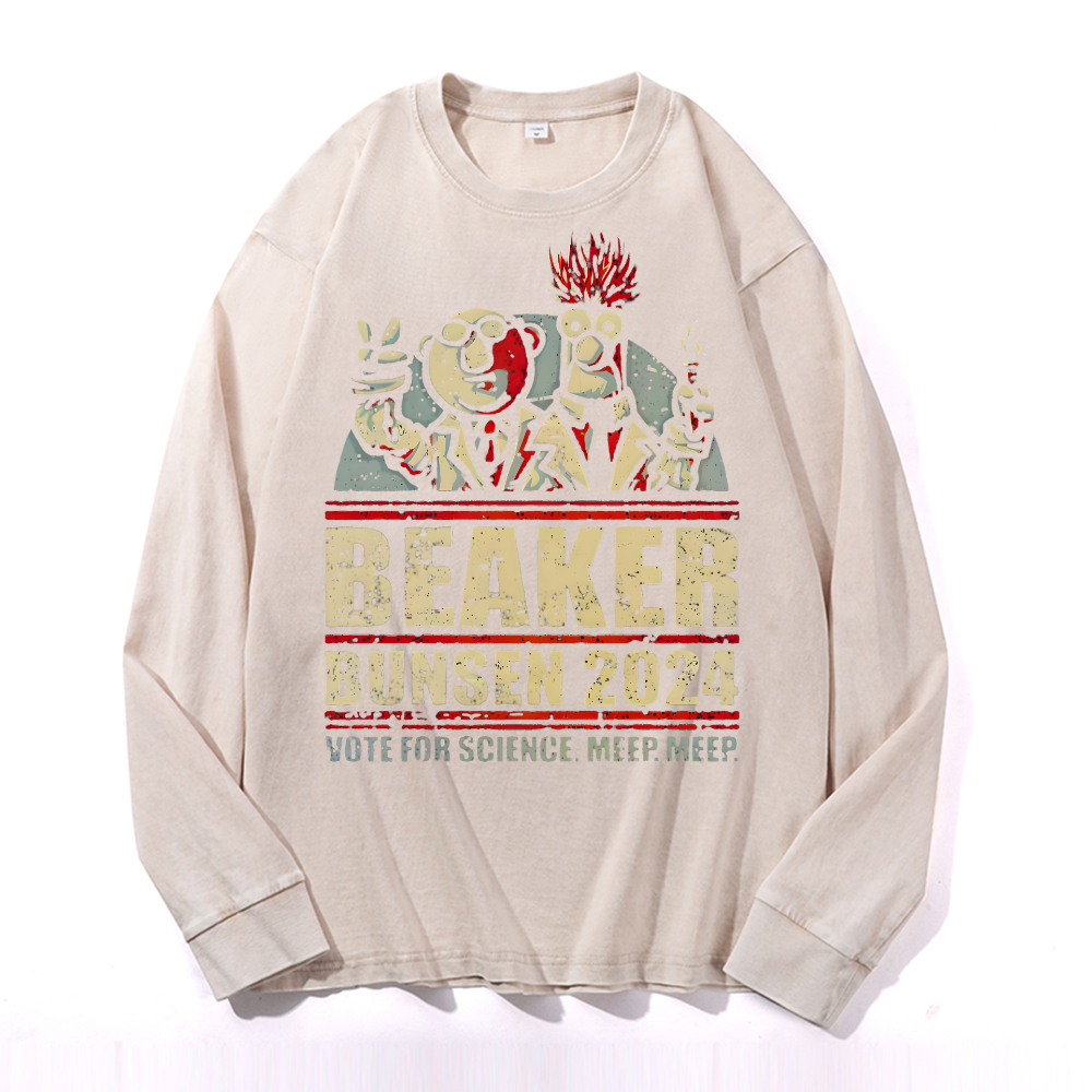Beaker Bunsen 2024Vintage Cotton Wash Crewneck Sweatshirt