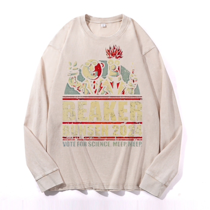 Beaker Bunsen 2024Vintage Cotton Wash Crewneck Sweatshirt