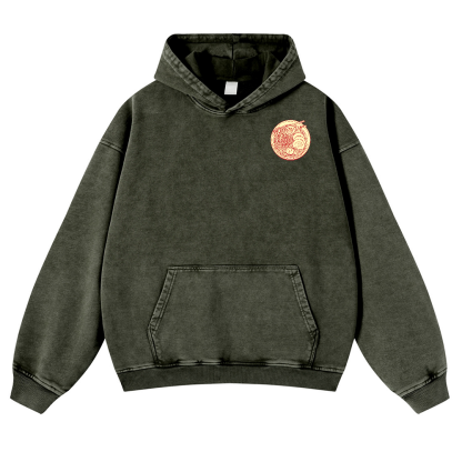 Ramen Vintage Washed Cotton Back Art Hoodie