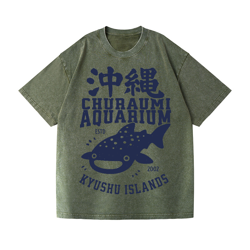Churaumi Aquarium Vintage Wash Japanese Design T-Shirt