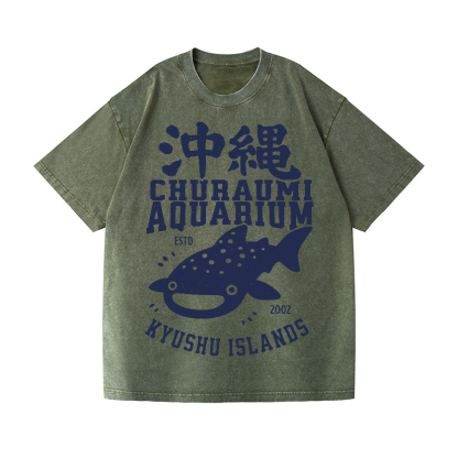 Churaumi Aquarium Vintage Wash Japanese Design T-Shirt