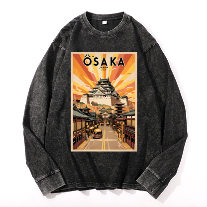 Osaka Vintage Cotton Wash Crewneck Sweatshirt