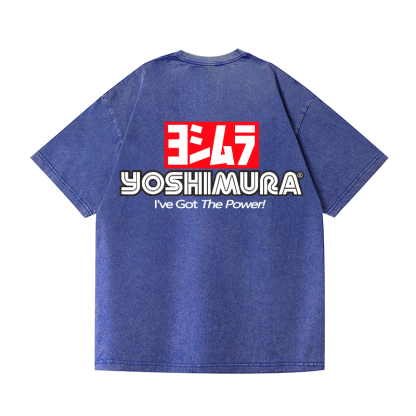 Yoshimura Vintage Wash Japanese Design Back Art T-Shirt
