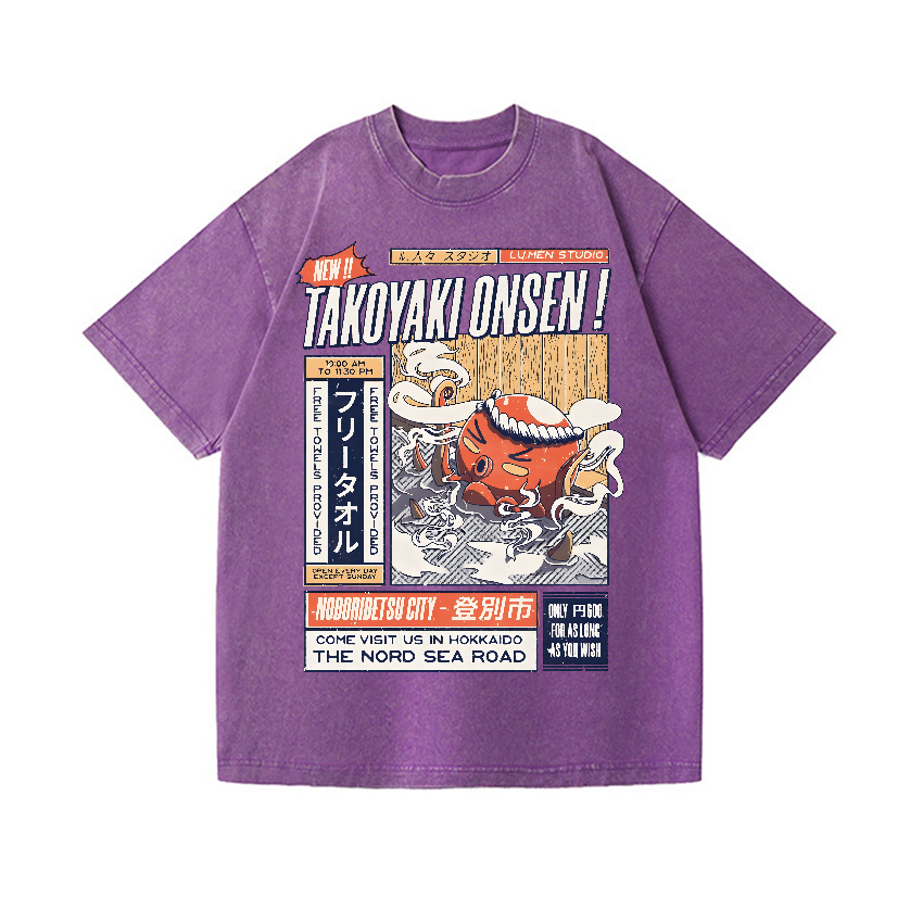 Octopus Takoyaki Vintage Wash Japanese Design T-Shirt