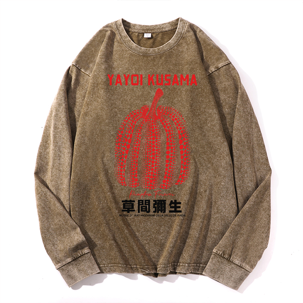 Yayoi Kusama Vintage Cotton Wash Crewneck Sweatshirt