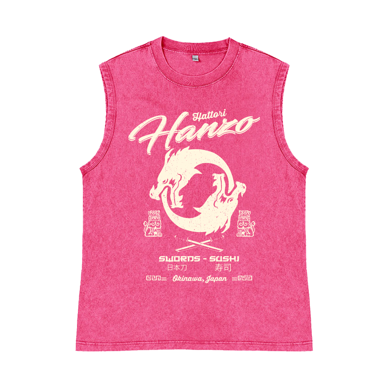 Hattori Hanzo Pure Cotton Wash-Dyed Sleeveless Tank Top