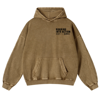 Osaka Tiger Vintage Washed Cotton Back Art Hoodie