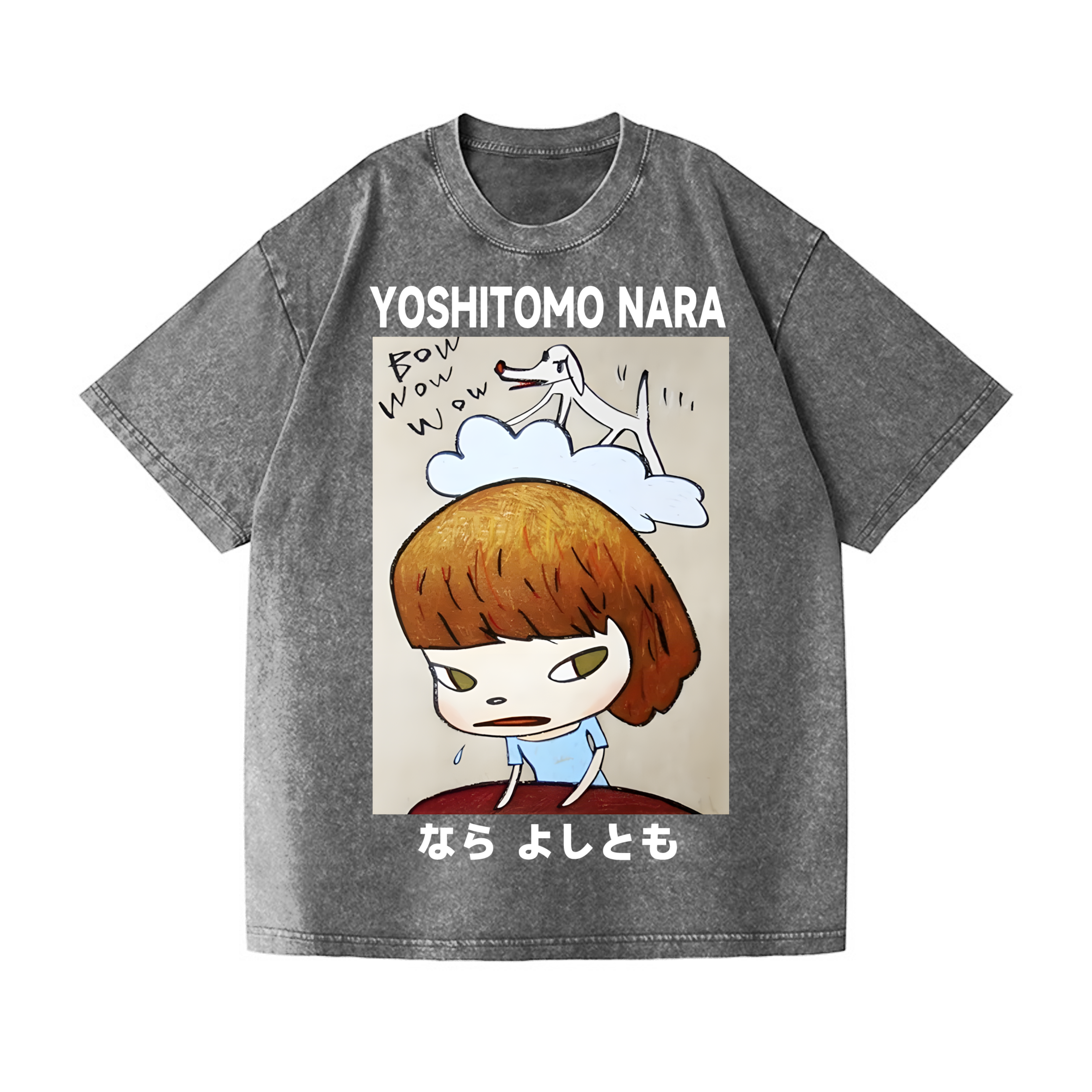 Yoshitomo Nara Vintage Wash Japanese Design T-Shirt