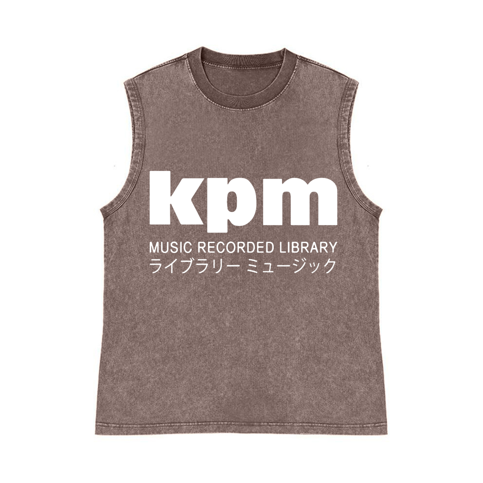 KPM Music Recorded Library Pure Cotton Wash-Dyed Sleeveless Tank Top