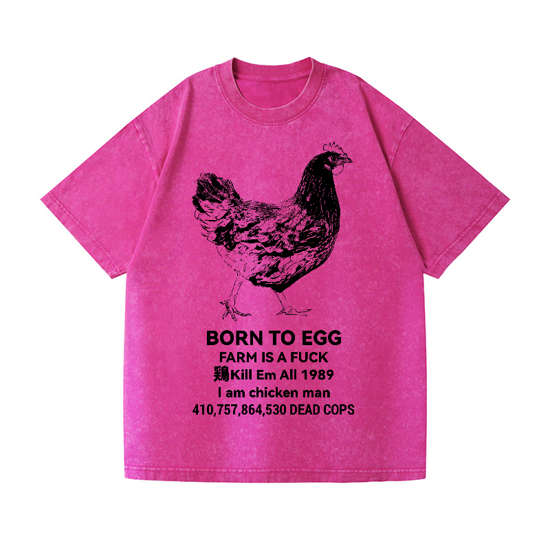 Chicken Vintage Wash Japanese Design T-Shirt