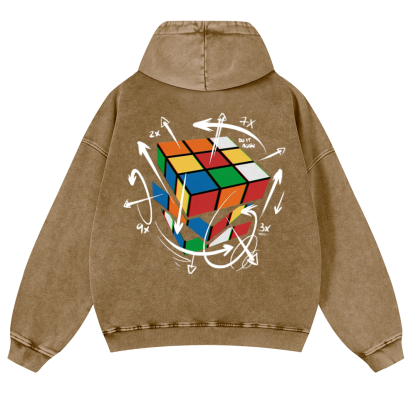 The Cube's Formula Vintage Washed Cotton Back Art Hoodie