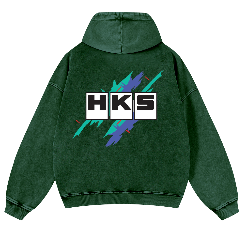 HKS Vintage Washed Cotton Back Art Hoodie