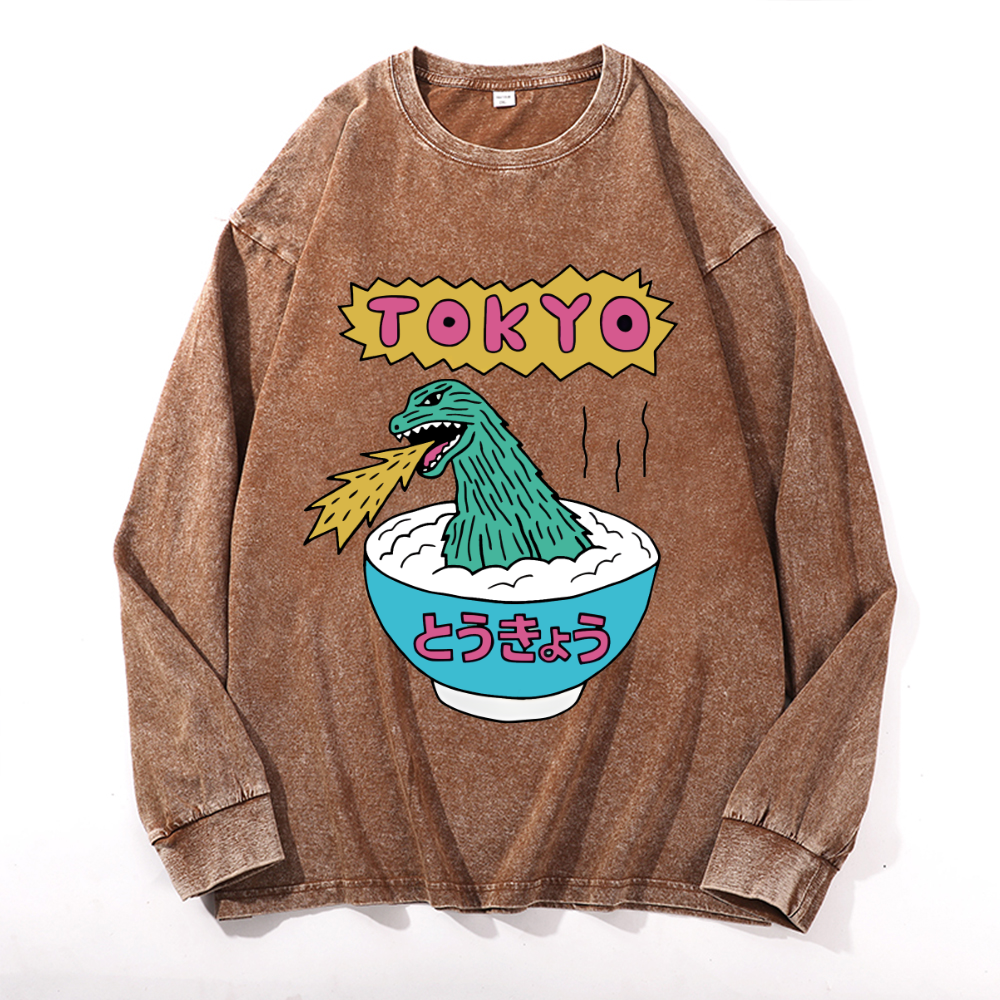 Vintage Cotton Wash Crewneck Sweatshirt