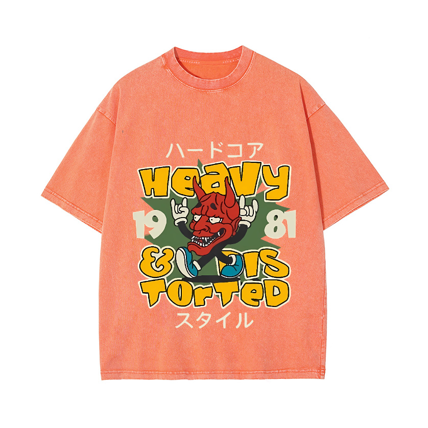 Hannya Vintage Wash Japanese Design T-Shirt