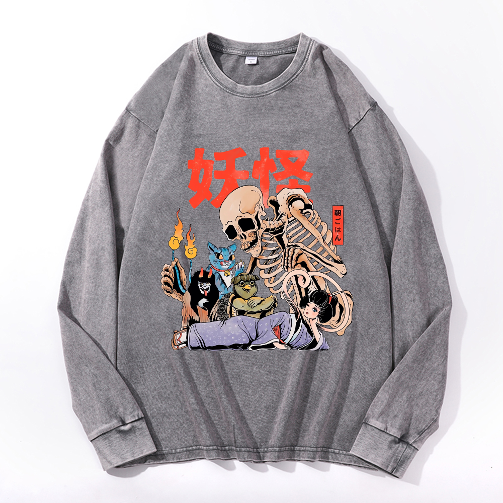 Vintage Cotton Wash Crewneck Sweatshirt