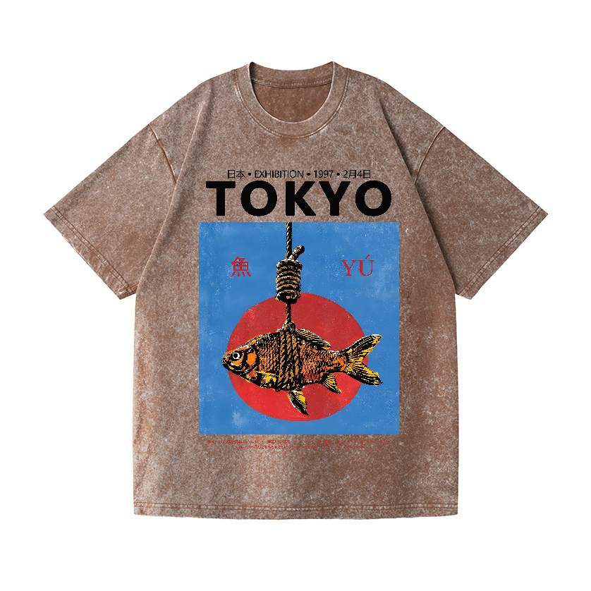 Tokyo Fish Vintage Wash Japanese Design T-Shirt