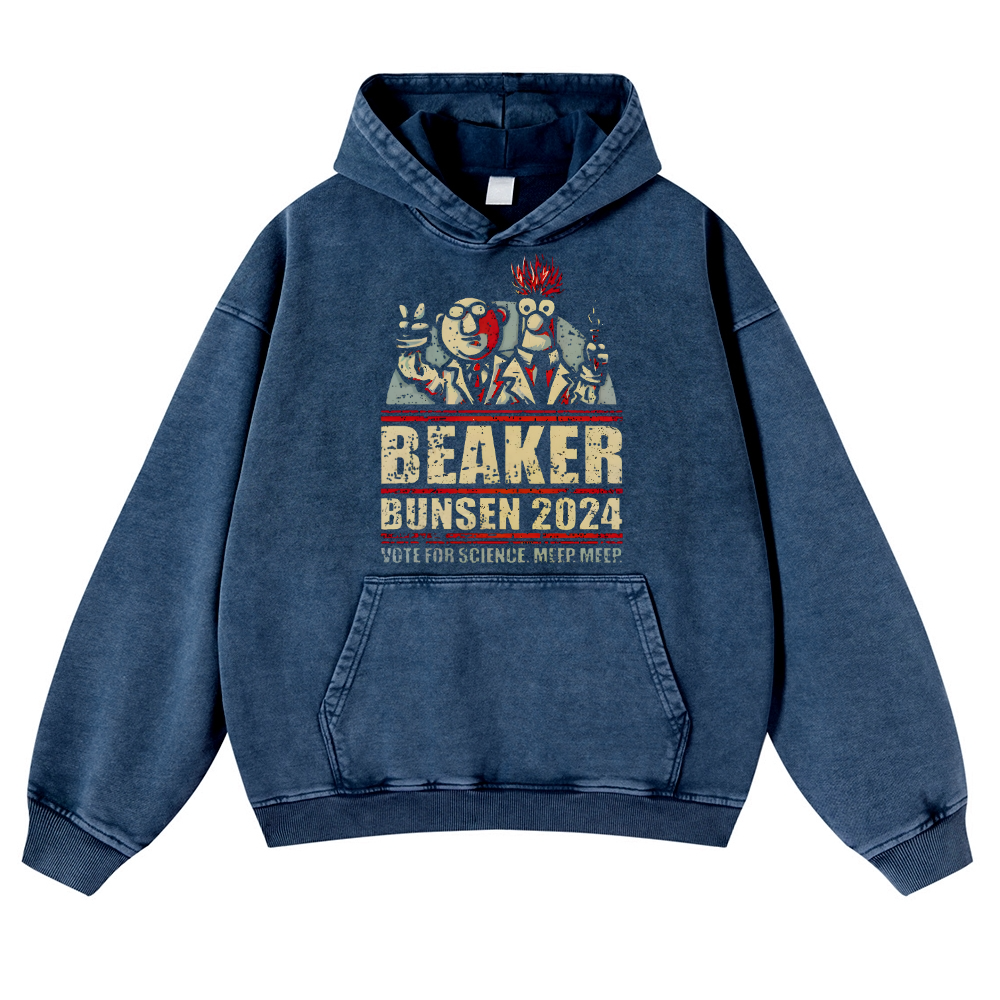 Beaker Bunsen 2024 Vintage Washed Thick Cotton Hoodie