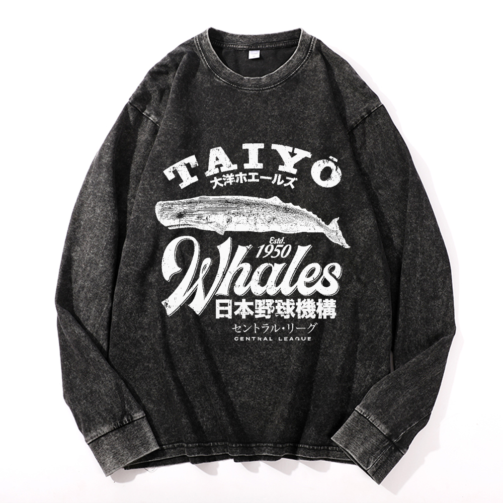 Vintage Cotton Wash Crewneck Sweatshirt