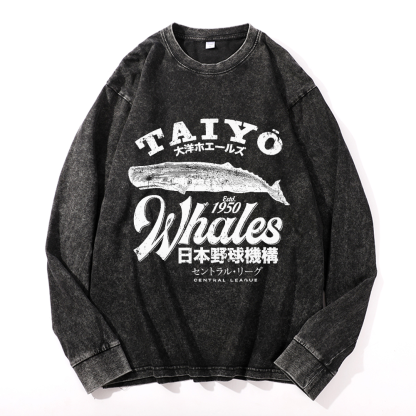 Vintage Cotton Wash Crewneck Sweatshirt