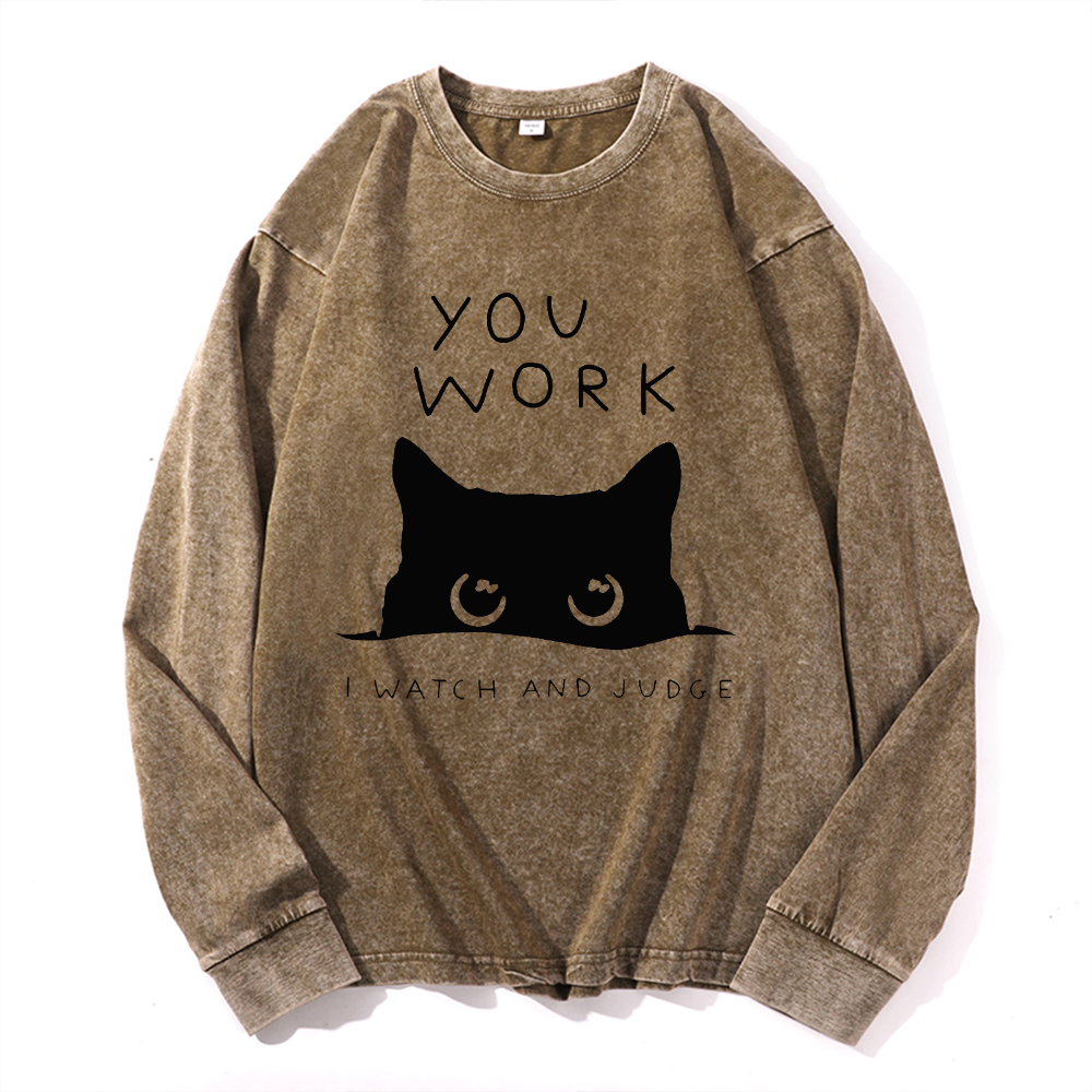 Vintage Cotton Wash Crewneck Sweatshirt