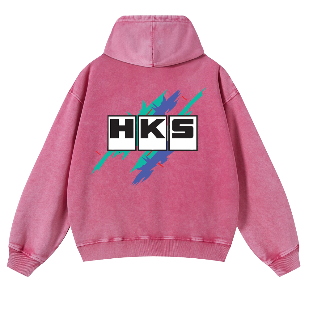 HKS Vintage Washed Cotton Back Art Hoodie