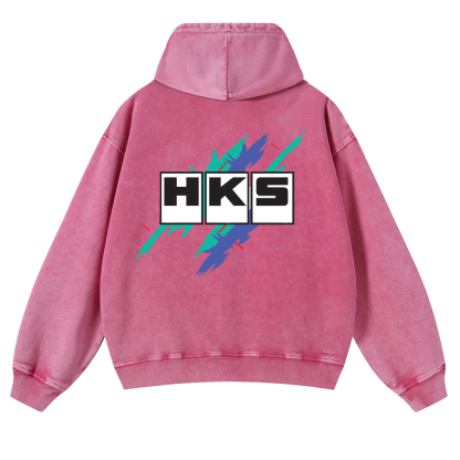 HKS Vintage Washed Cotton Back Art Hoodie
