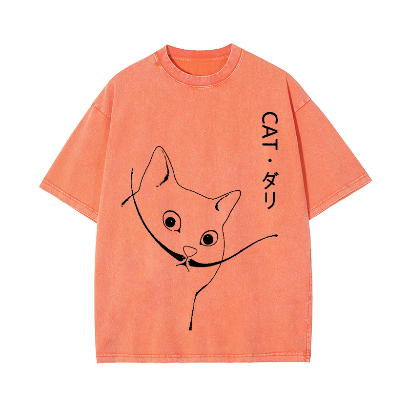 Vintage Wash Japanese Design T-Shirt